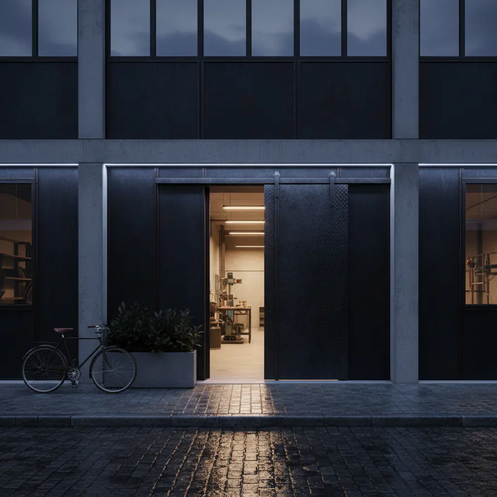 Street view of workshop entrance